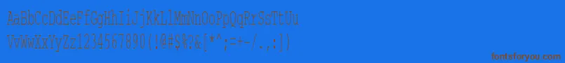 Courierctt50 Font – Brown Fonts on Blue Background