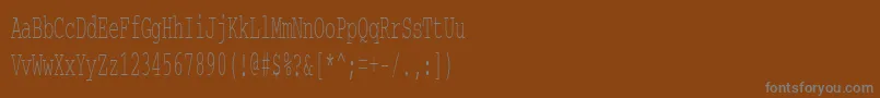 Шрифт Courierctt50 – серые шрифты на коричневом фоне