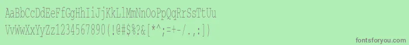 Courierctt50 Font – Gray Fonts on Green Background