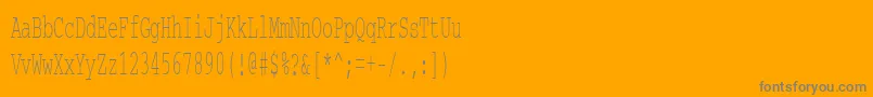 フォントCourierctt50 – オレンジの背景に灰色の文字