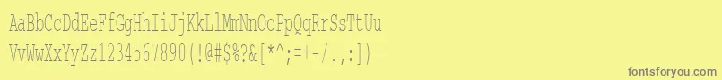 Courierctt50 Font – Gray Fonts on Yellow Background