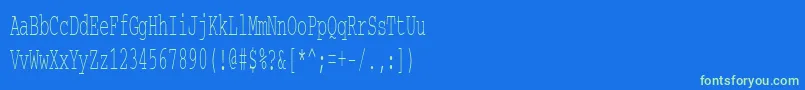 Шрифт Courierctt50 – зелёные шрифты на синем фоне