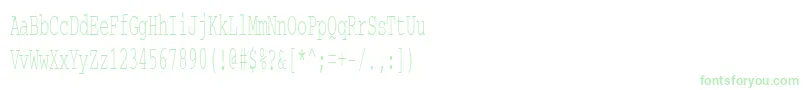 Courierctt50 Font – Green Fonts on White Background