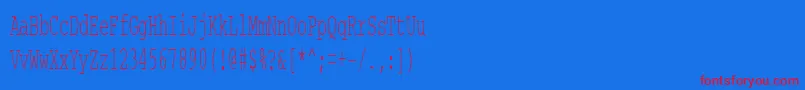 Courierctt50 Font – Red Fonts on Blue Background