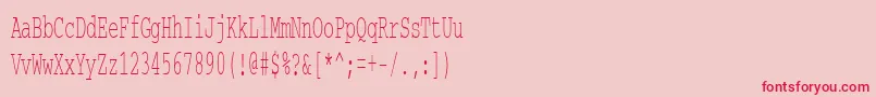 Courierctt50 Font – Red Fonts on Pink Background