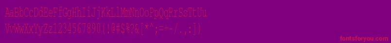 Courierctt50 Font – Red Fonts on Purple Background