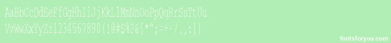 Courierctt50 Font – White Fonts on Green Background