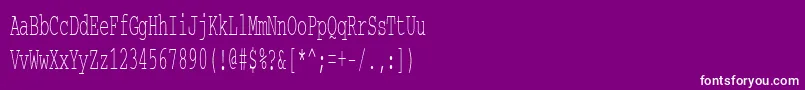 Шрифт Courierctt50 – белые шрифты на фиолетовом фоне
