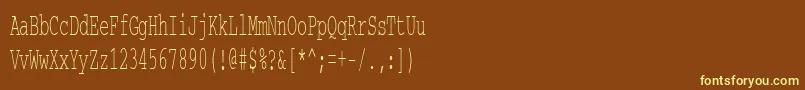 フォントCourierctt50 – 黄色のフォント、茶色の背景