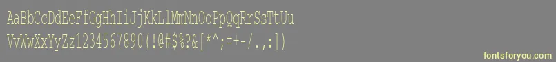フォントCourierctt50 – 黄色のフォント、灰色の背景