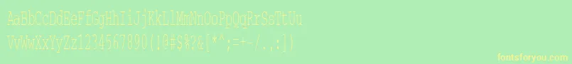 Courierctt50 Font – Yellow Fonts on Green Background