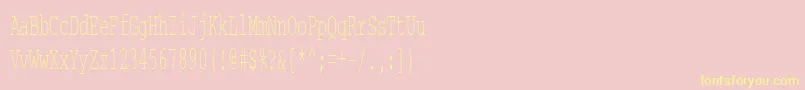 Courierctt50 Font – Yellow Fonts on Pink Background