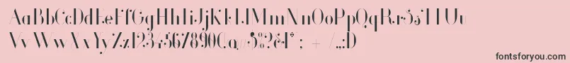 フォントGlamorLightCondensed – ピンクの背景に黒い文字