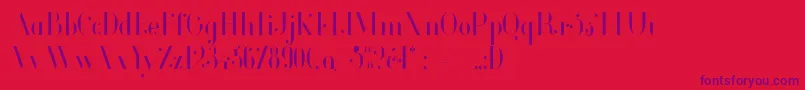 GlamorLightCondensed Font – Purple Fonts on Red Background