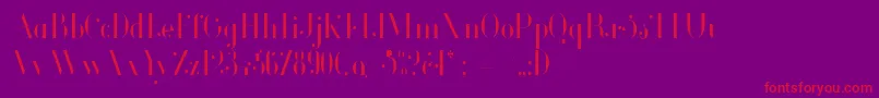 GlamorLightCondensed Font – Red Fonts on Purple Background