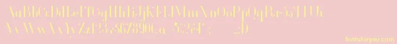 GlamorLightCondensed Font – Yellow Fonts on Pink Background