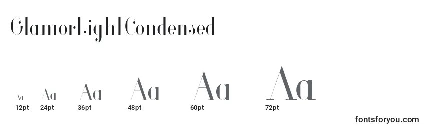GlamorLightCondensed Font Sizes