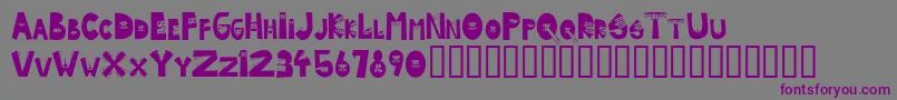 Шрифт Bytecaps – фиолетовые шрифты на сером фоне