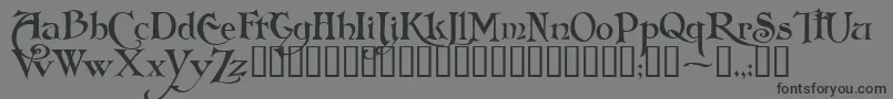 FolkardTM Font – Black Fonts on Gray Background