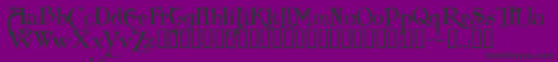 FolkardTM Font – Black Fonts on Purple Background