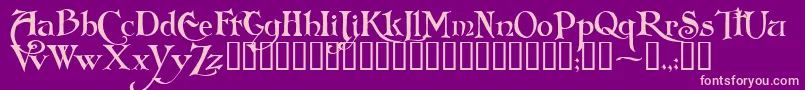 FolkardTM Font – Pink Fonts on Purple Background