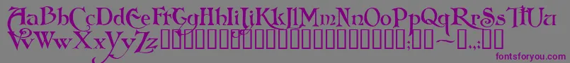 Шрифт FolkardTM – фиолетовые шрифты на сером фоне