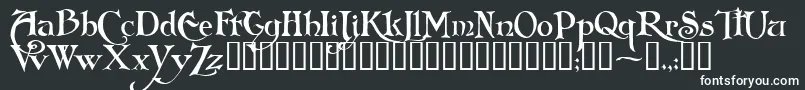 FolkardTM Font – White Fonts on Black Background