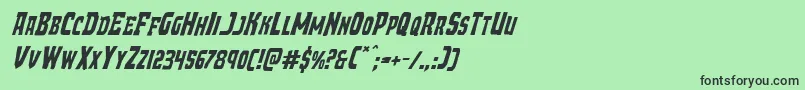 Demonpriestital Font – Black Fonts on Green Background