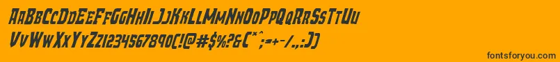 Шрифт Demonpriestital – чёрные шрифты на оранжевом фоне