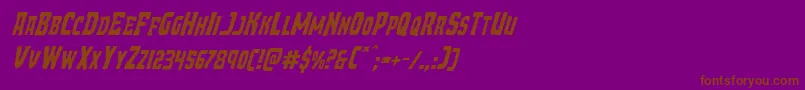 Demonpriestital Font – Brown Fonts on Purple Background