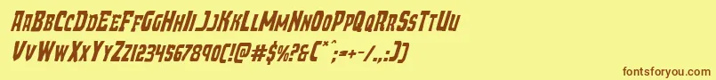 Demonpriestital Font – Brown Fonts on Yellow Background