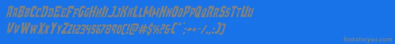 Demonpriestital Font – Gray Fonts on Blue Background