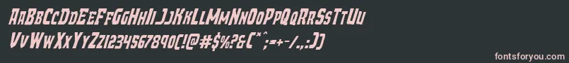 Demonpriestital Font – Pink Fonts on Black Background