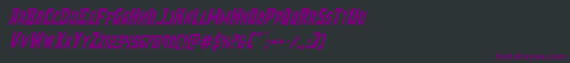 Шрифт Demonpriestital – фиолетовые шрифты на чёрном фоне