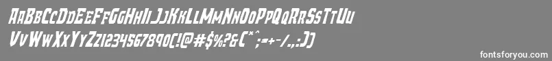 Demonpriestital Font – White Fonts on Gray Background