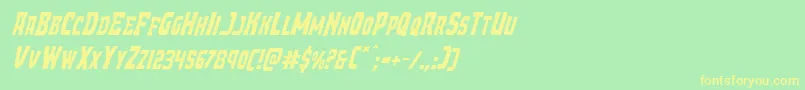 Demonpriestital Font – Yellow Fonts on Green Background