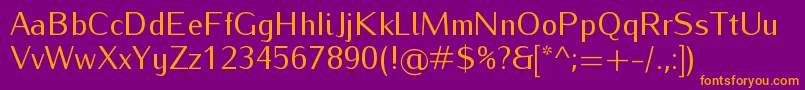 IwonaRegular Font – Orange Fonts on Purple Background