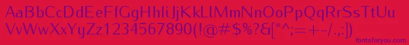 IwonaRegular Font – Purple Fonts on Red Background