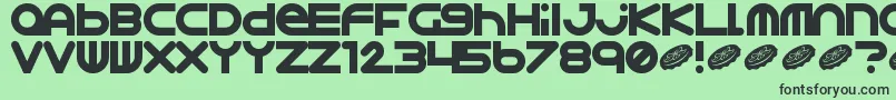 Шрифт Astro ffy – чёрные шрифты на зелёном фоне