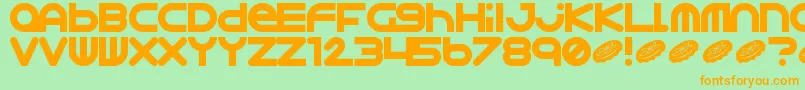 Astro ffy Font – Orange Fonts on Green Background