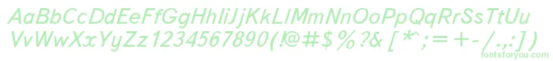 Fonte TextbookItalic – fontes verdes