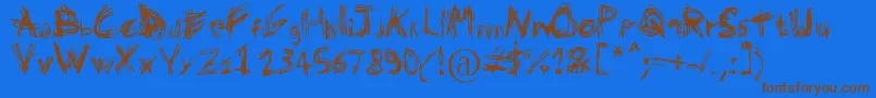 Шрифт Domenico128 – коричневые шрифты на синем фоне