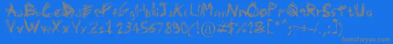 フォントDomenico128 – 青い背景に灰色の文字
