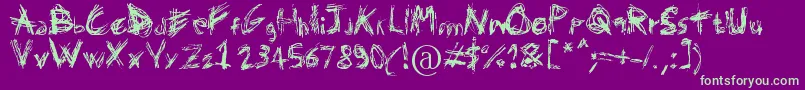 Шрифт Domenico128 – зелёные шрифты на фиолетовом фоне