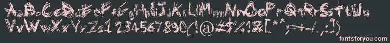 Domenico128 Font – Pink Fonts on Black Background