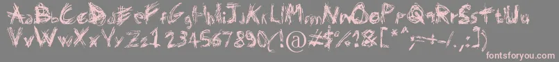 Шрифт Domenico128 – розовые шрифты на сером фоне