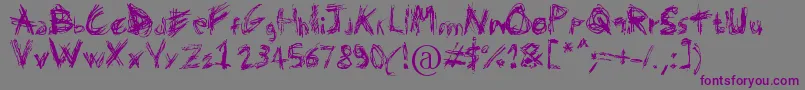 Domenico128 Font – Purple Fonts on Gray Background
