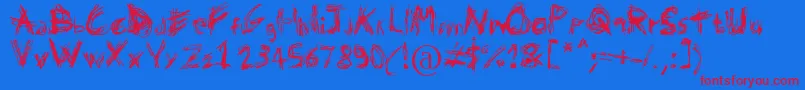 Шрифт Domenico128 – красные шрифты на синем фоне