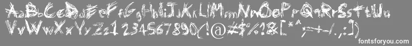 Domenico128-fontti – valkoiset fontit harmaalla taustalla