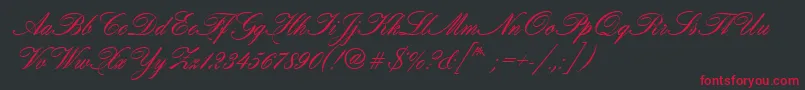 Hogarthscrd Font – Red Fonts on Black Background